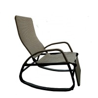 Modern Metal Luxury Camping Garden Rattan Rocking  Lounge Chair