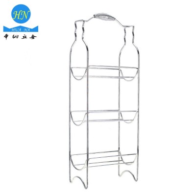 Portable Wine Holder 3 Bottles Storage Wine Bottle Rack Shelf for Wedding Home Bar