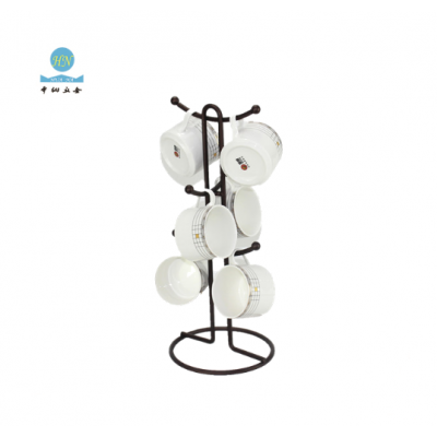 Decor Cup Tree Stand Hook Holder 6 Coffee Cup Collection Hanger Rack Storage Tea Glass